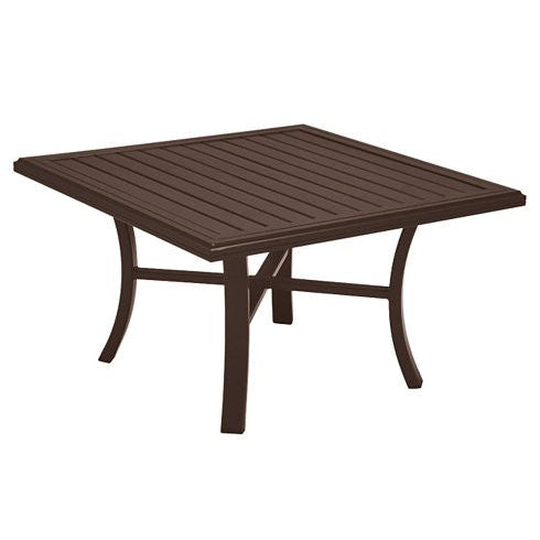 Tropitone Banchetto 42" Outdoor Patio Square Slat Chat Table