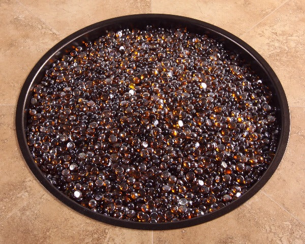 Amber Glass Gem Fire Media Kit is available at Jacobs Custom Living Spokane Valley showroom.