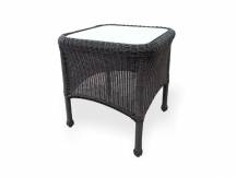 Ratana English Bay Round White End Table | Jacobs Custom Living
