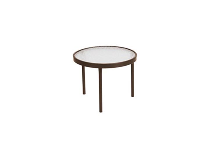 Tropitone Obscure Glass 20" Round Tea Table is available at Jacobs Custom Living in Spokane Valley WA.