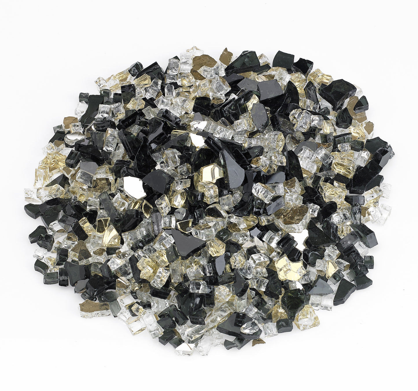 Las Vegas Reflective Fire Glass Fire Media Kit is available at Jacobs Custom Living Spokane Valley showroom.