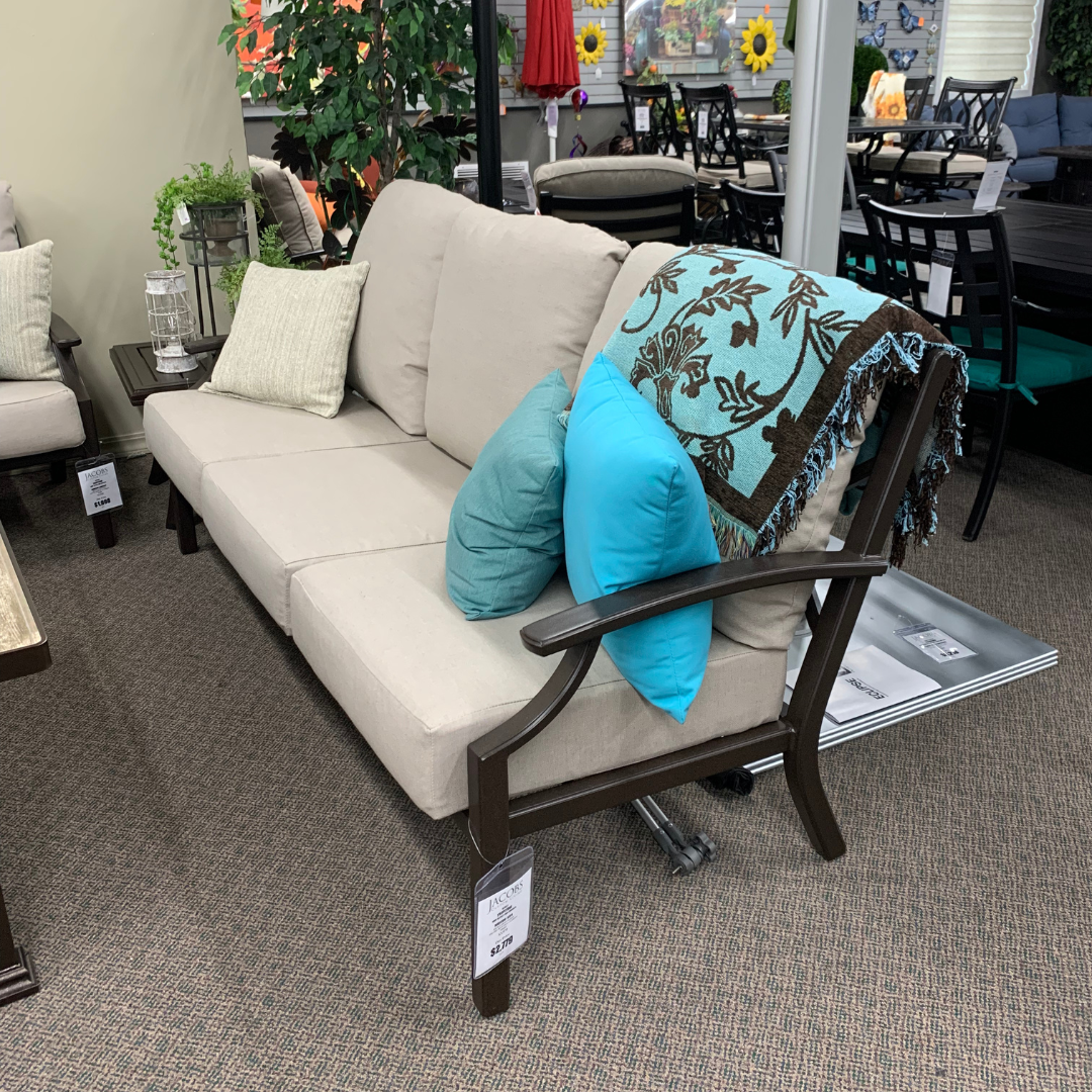 Shop Local Spokane Valley, WA for the best Outdoor Patio Marconi Cushion Deep Seating Sofa from Tropitone available at Jacobs Custom Living in Spokane Valley, WA