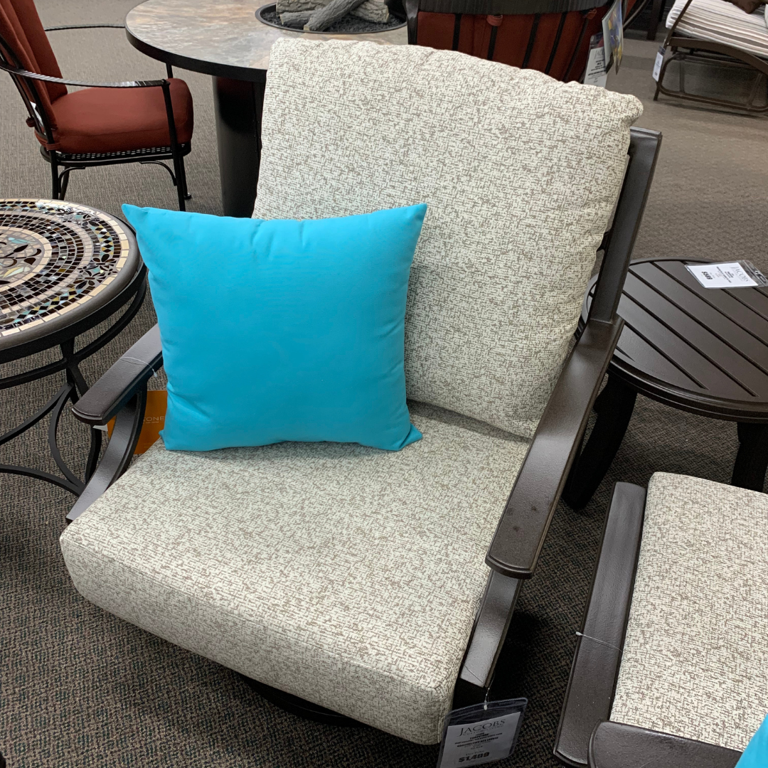 Shop Local Spokane Valley, WA for the best Outdoor Marconi Cushion Patio Swivel Rocker from Tropitone available at Jacobs Custom Living in Spokane Valley, WA