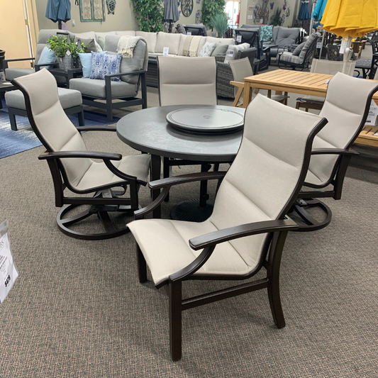 Shop Local Spokane Valley, WA for the best Outdoor Patio  Marconi High Back Padded Sling Dining Chair from Tropitone available at Jacobs Custom Living in Spokane Valley, WA