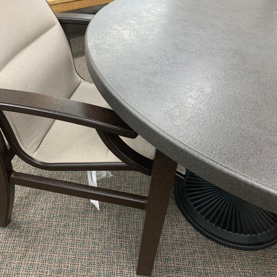 Shop Local Spokane Valley, WA for the best Outdoor Patio Marconi High Back Padded Sling Dining Chair from Tropitone available at Jacobs Custom Living in Spokane Valley, WA