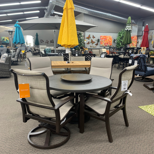 Shop Local Spokane Valley, WA for the best Outdoor Patio  Marconi High Back Padded Sling Dining Chair from Tropitone available at Jacobs Custom Living in Spokane Valley, WA