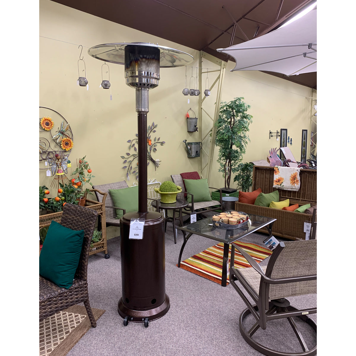 Paca Steel Propane Heater Bronze is available at Jacobs Custom Living in Spokane Wa