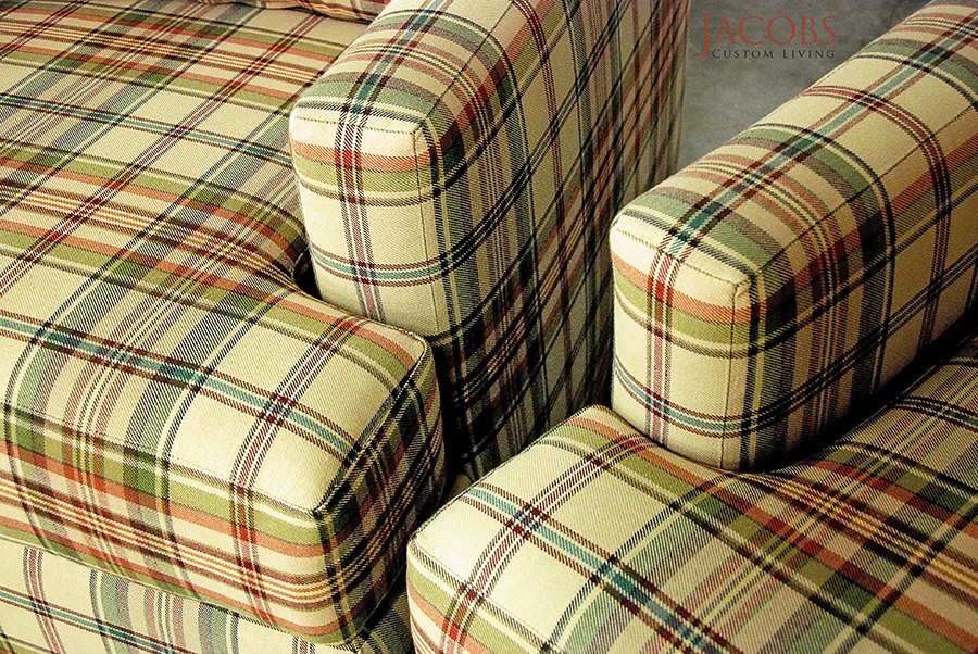 Plaid Chair Living Room Furniture
