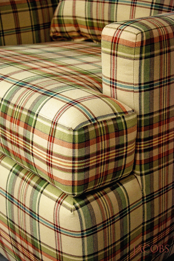 Plaid Chair Living Room Furniture