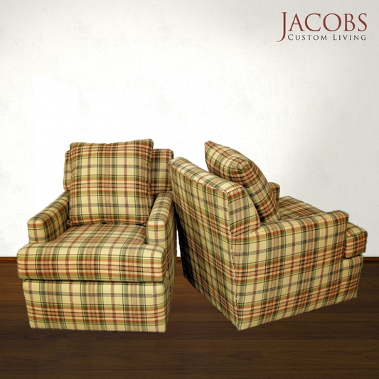 Plaid Chair Living Room Furniture