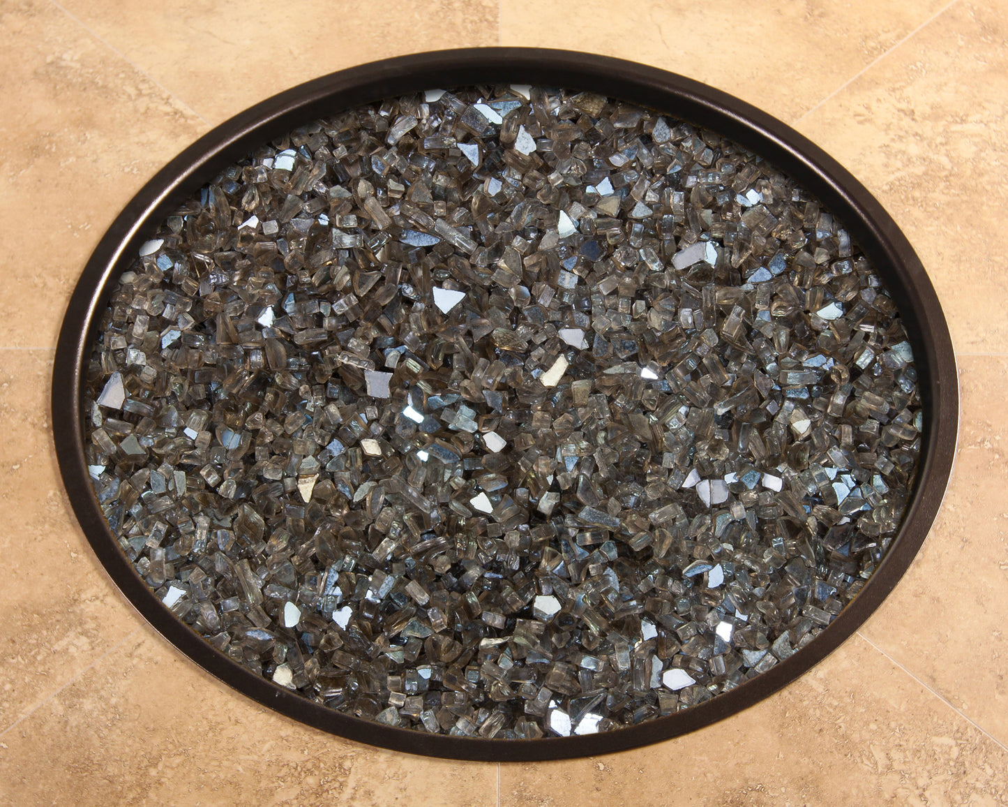 Smoke Mirrored Glass Fire Media Kit is available at Jacobs Custom Living Spokane Valley showroom.