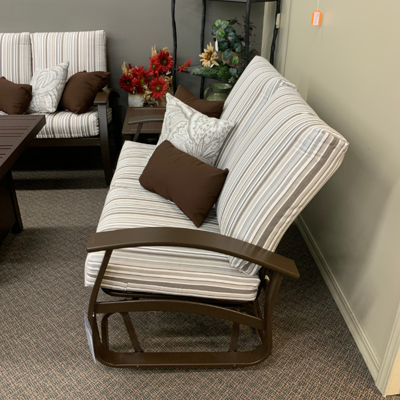 Shop Local Spokane Valley, WA for the best Outdoor Patio Cushion Belle Isle 2 Seat Glider from Telescope available at Jacobs Custom Living in Spokane Valley, WA