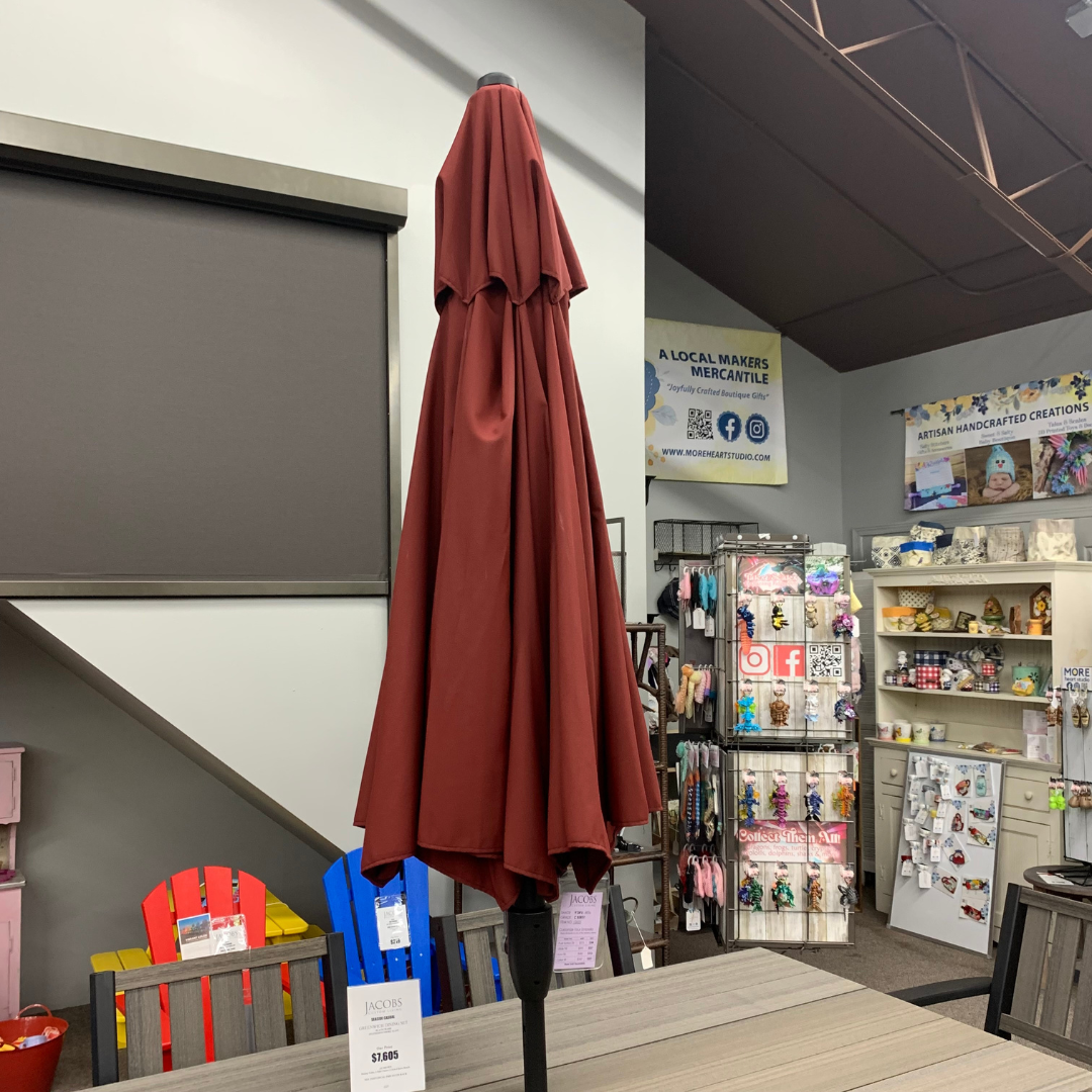 Shade Umbrellas in Stock-Treasure Garden 9' SWV Patio Umbrella in Berry