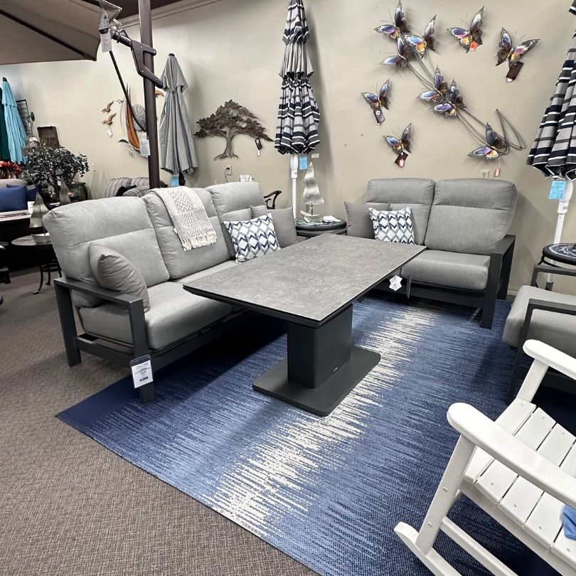 Kettler Luka 55"x30" Adjustable Height Patio Coffee Table