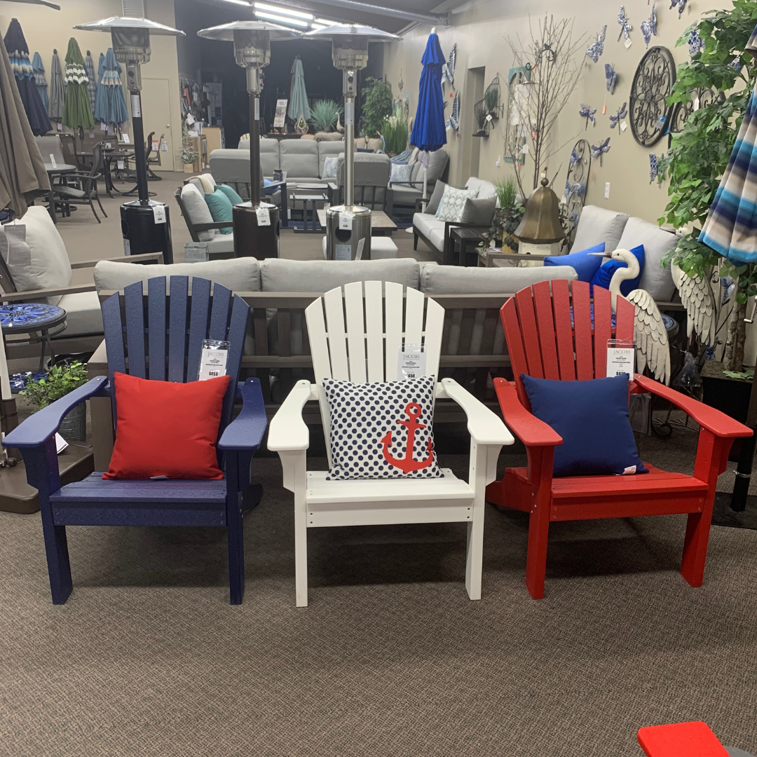Relax in unmatched style and comfort with the Seaside Casual Adirondack Shellback Chair in stock at Jacobs Custom Living in Spokane Valley, WA!