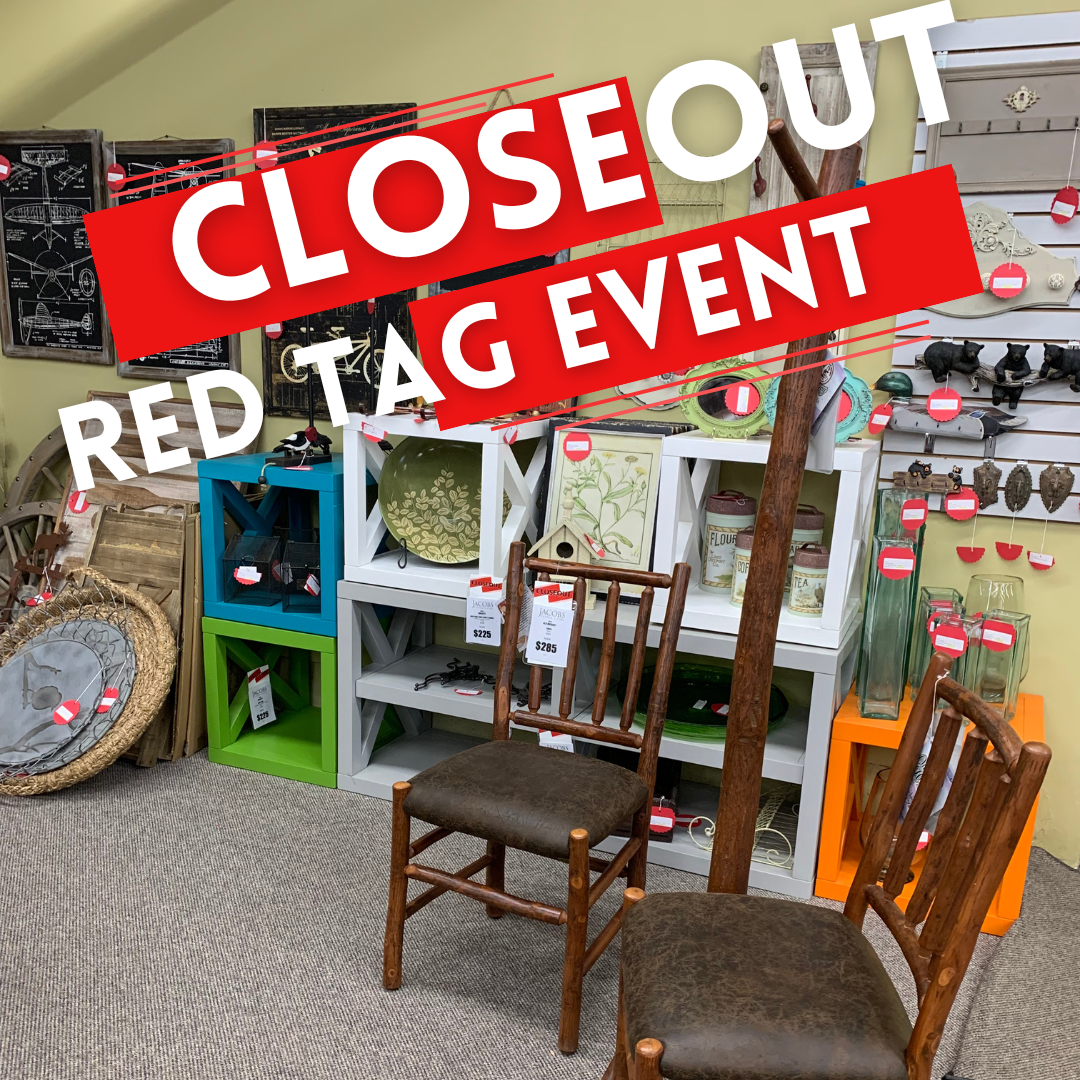 Closeout red tag event on patio furniture at Jacobs Custom Living