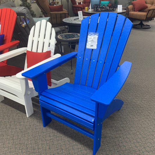 Bring relaxation to a whole new level with the Polywood Nautical Curve Adirondack Chair in stock at Jacobs Custom Living in Spokane Valley, WA!