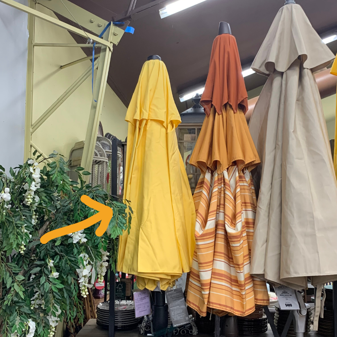 Shade Umbrellas in Stock- Treasure Garden 7.5' SWV in Buttercup