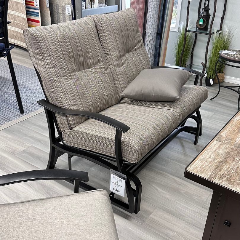 Mallin Albany Outdoor Patio Cushion Loveseat Glider