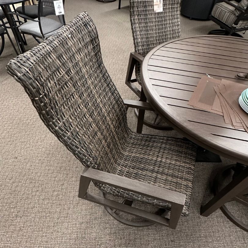 Patio Swivel Rocker in Stock-Ratana Resin Wicker Coco Rico Swivel Rocker