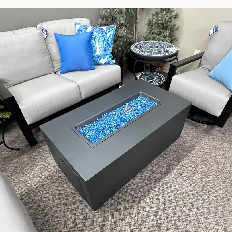 OW Lee 25"x45" Rectangular Forma Occasional Fire Pit Table