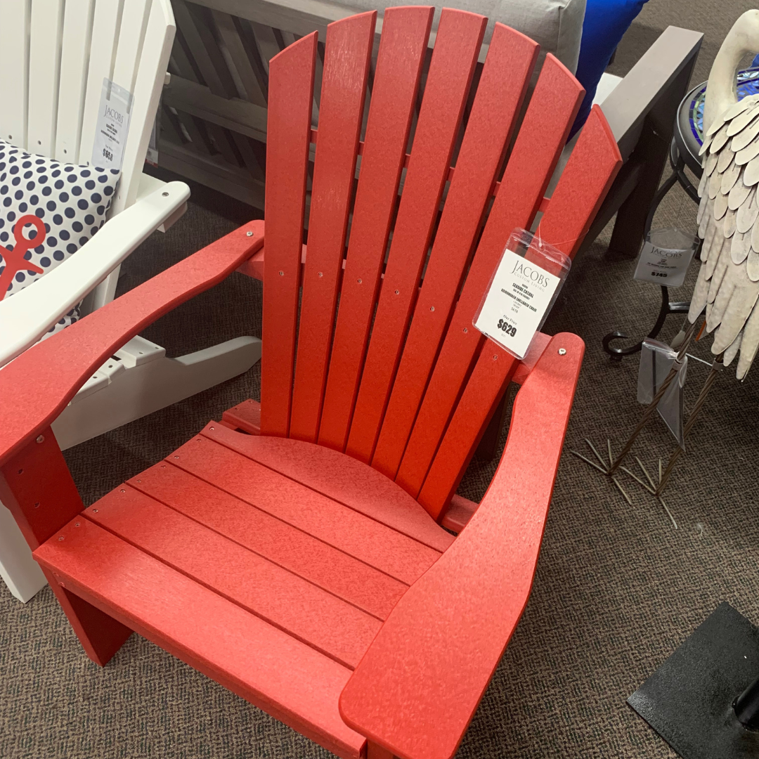 Relax in unmatched style and comfort with the Seaside Casual Adirondack Shellback Chair in stock at Jacobs Custom Living in Spokane Valley, WA! 