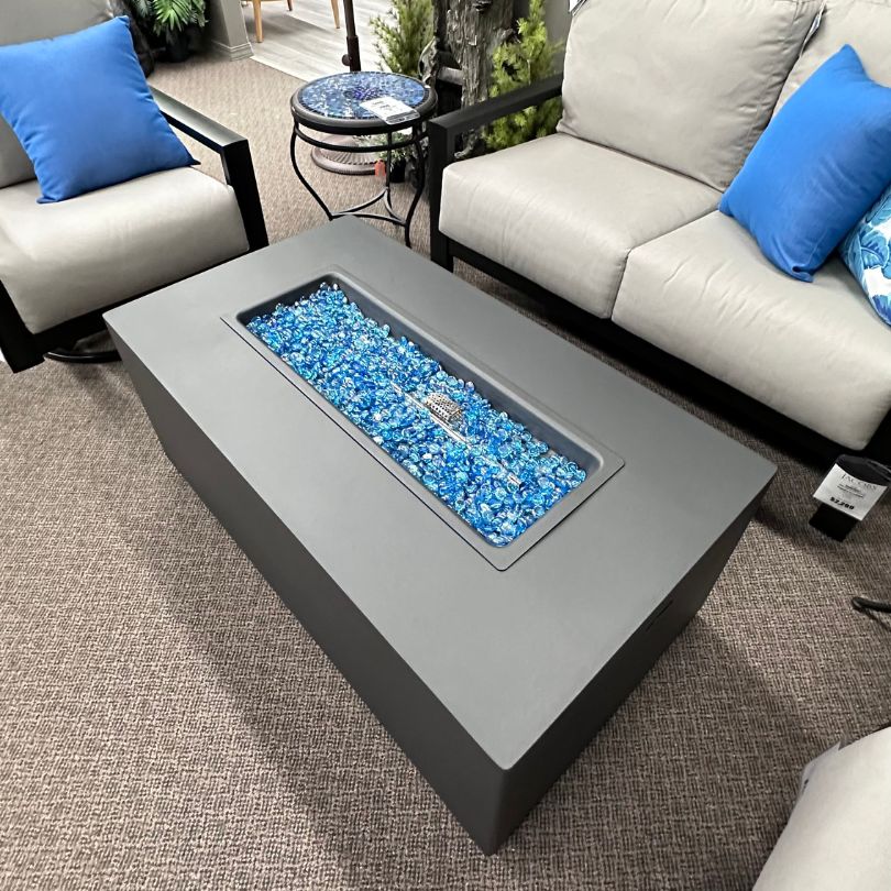 OW Lee 25"x45" Rectangular Forma Occasional Fire Pit Table