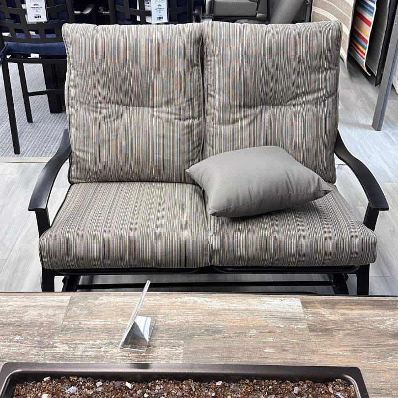 Mallin Albany Outdoor Patio Cushion Loveseat Glider