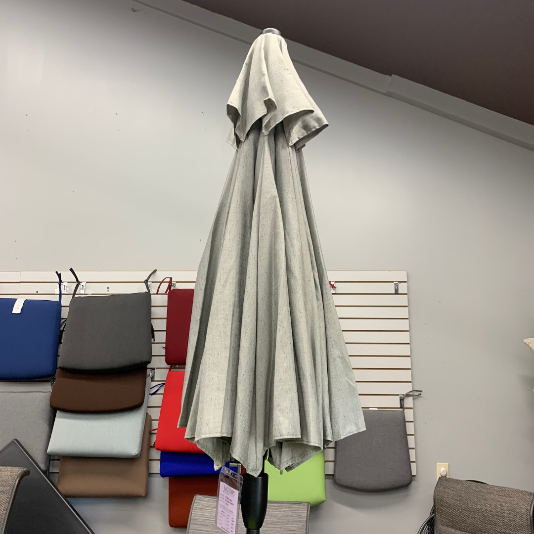 Shade Umbrellas in Stock- Treasure Garden 9' SWV Patio Umbrella in Silver Linen