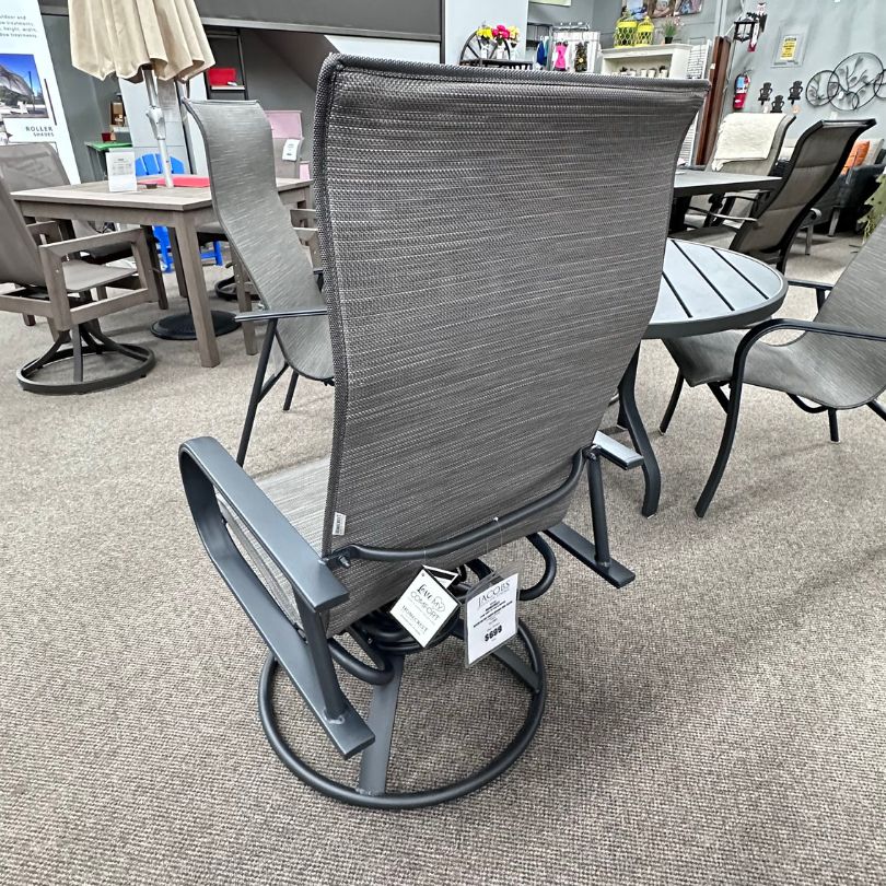 Homecrest Kashton Patio High Back Sling Swivel Rocker Dining Chair