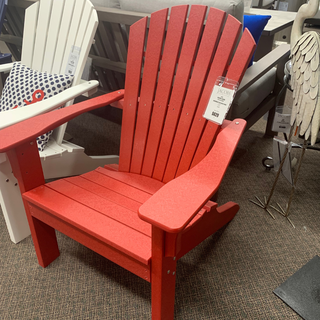 Relax in unmatched style and comfort with the Seaside Casual Adirondack Shellback Chair in stock at Jacobs Custom Living in Spokane Valley, WA! 