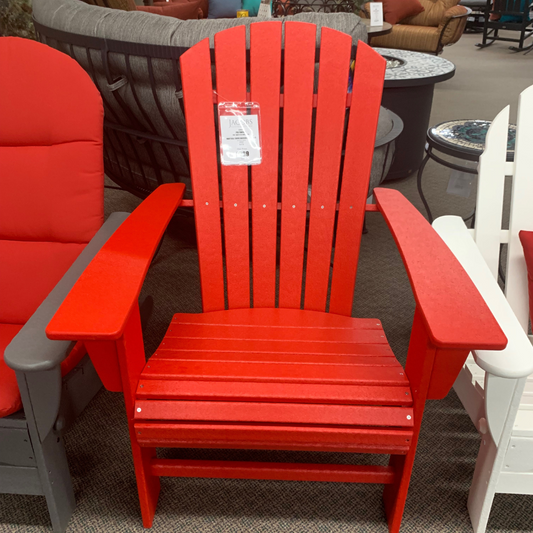 Bring relaxation to a whole new level with the Polywood Nautical Curve Adirondack Chair in stock at Jacobs Custom Living in Spokane Valley, WA!