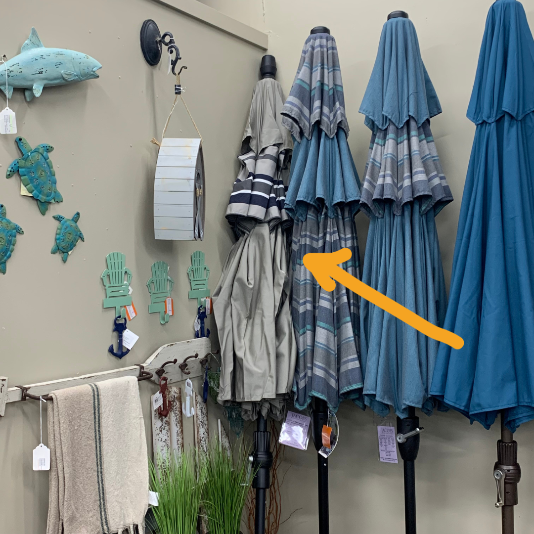 Shade Umbrellas in Stock- Treasure Garden 9' DWV Patio Umbrella in Reliant Coast/Beacon Ash