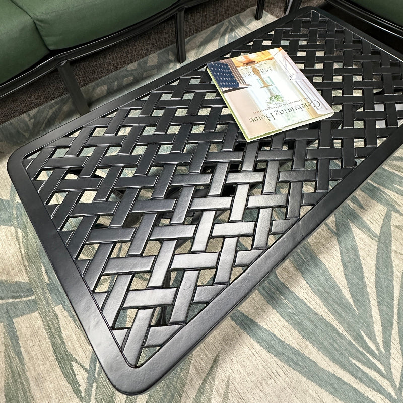 Alfresco Home Bonita Weave 42" x 21" Outdoor Patio Coffee Table