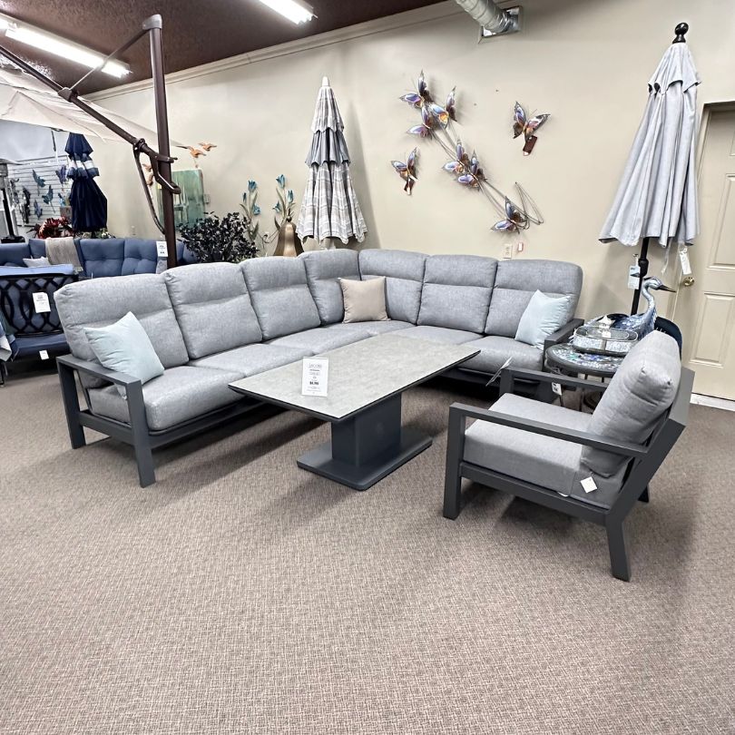 Kettler Luka 55"x30" Adjustable Height Patio Coffee Table
