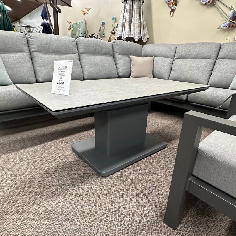 Kettler Luka 55"x30" Adjustable Height Patio Coffee Table
