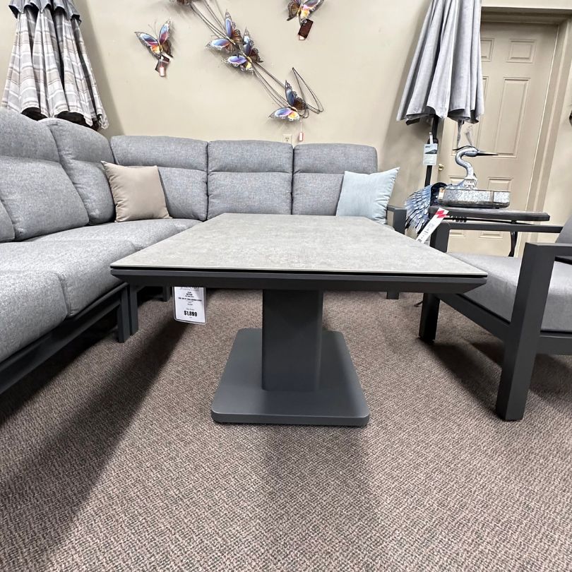 Kettler Luka 55"x30" Adjustable Height Patio Coffee Table