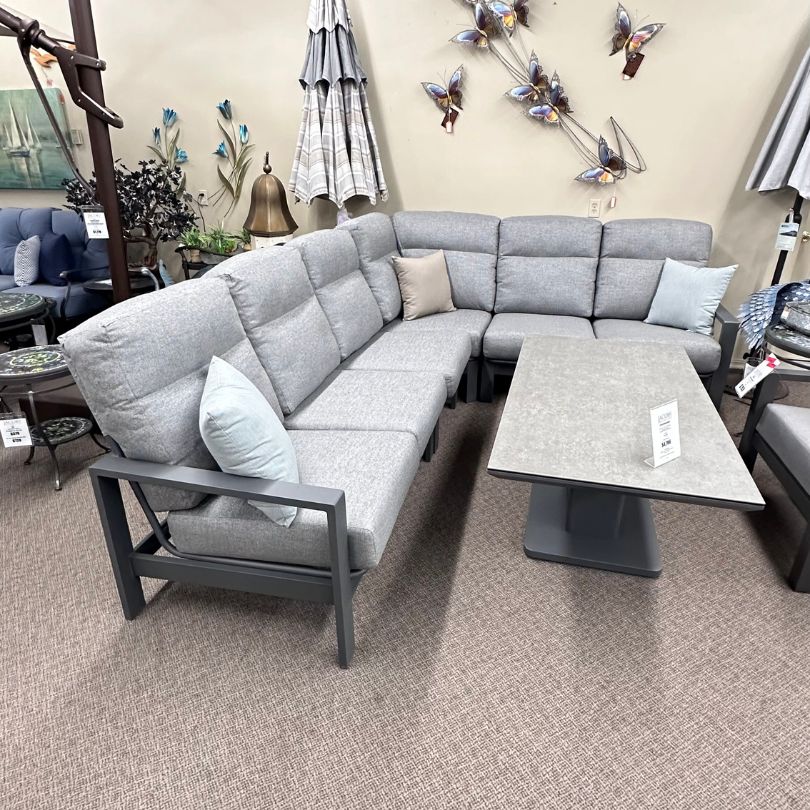 Kettler Luka 55"x30" Adjustable Height Patio Coffee Table
