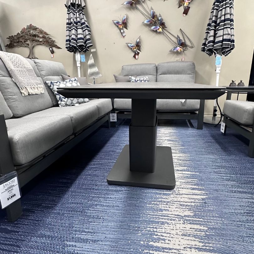 Kettler Luka 55"x30" Adjustable Height Patio Coffee Table