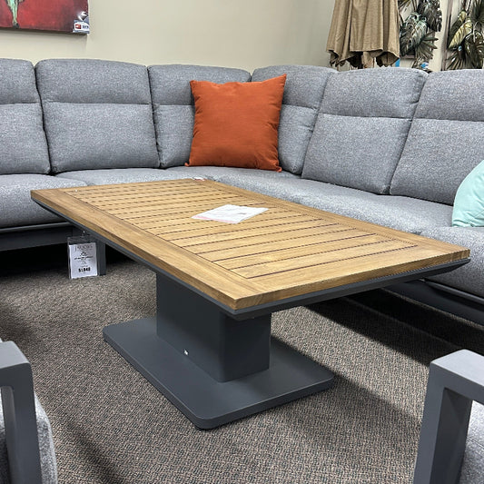 Kettler Luka 55"x30" Adjustable Height Patio Coffee Table