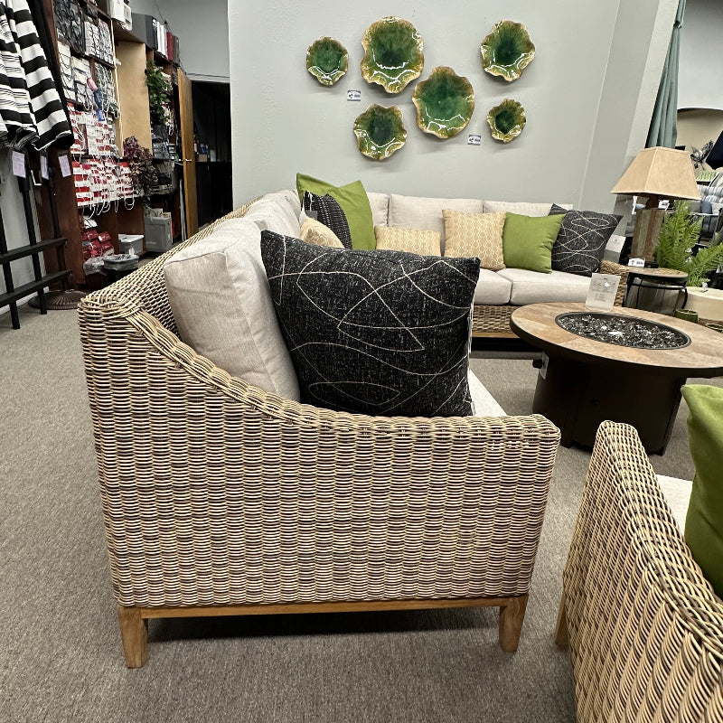 Kingsley-Bate Frances Woven Resin and Teak Patio Sectional