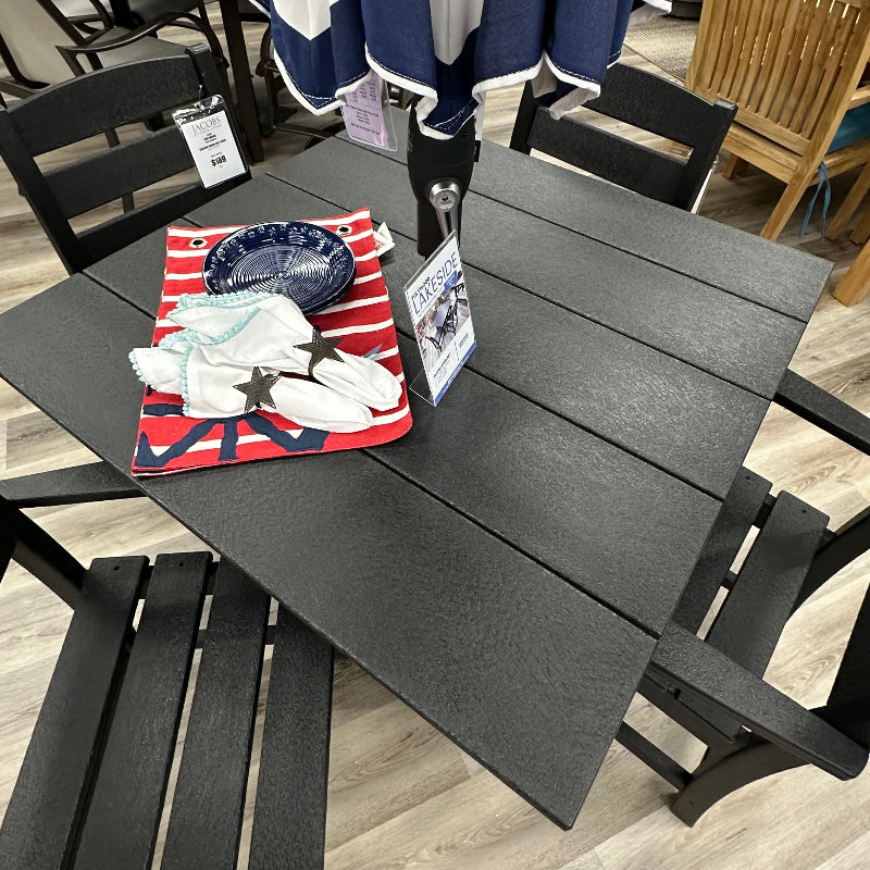 POLYWOOD Lakeside 37" Square Farmhouse Patio Dining Table