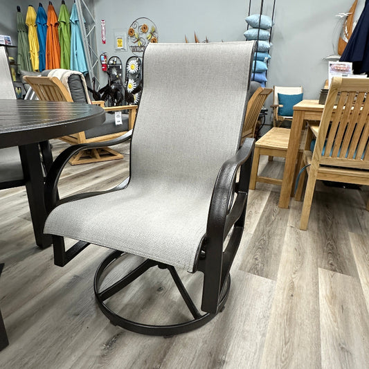 Prestige Malaga Patio High Back Swivel Rocker Dining Sling Chair