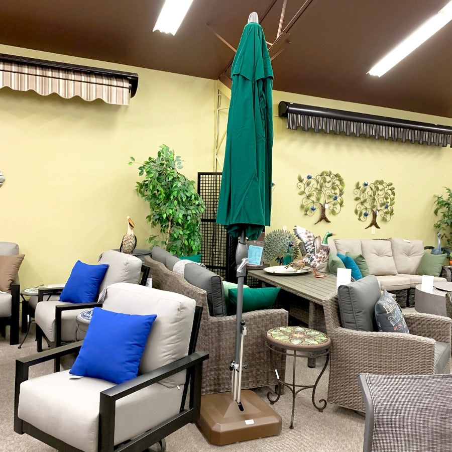 Shade Umbrellas in Stock-Treasure Garden 9' SWV Patio Umbrella in Forest Green