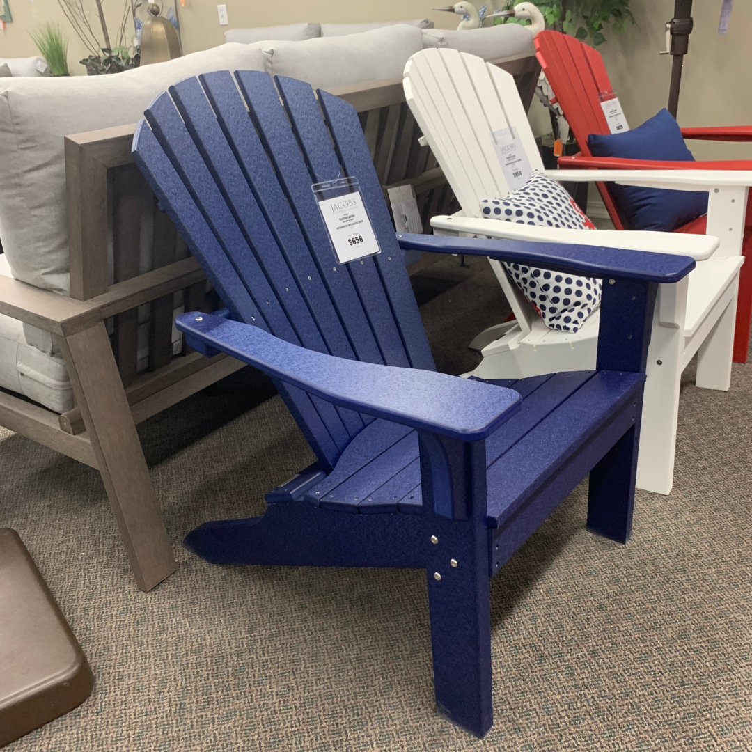 Seaside Casual Adirondack Shellback Chair-Navy