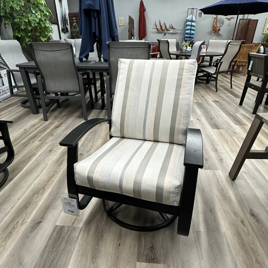 Telescope Belle Isle Outdoor Patio Cushion Swivel Rocker Black Finish