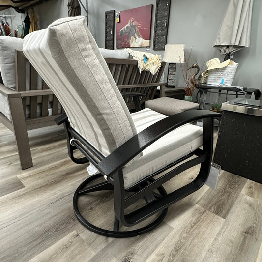 Telescope Belle Isle Outdoor Patio Cushion Swivel Rocker Black Finish