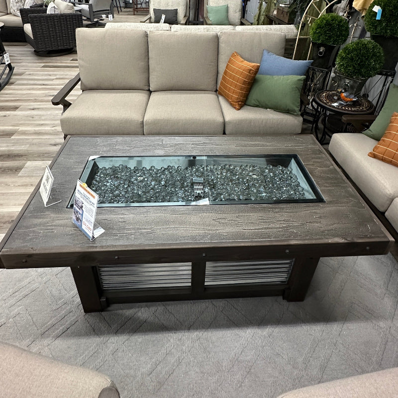 The Outdoor Greatroom Company Denali Brew Linear 29"x56.5" Fire Pit Table