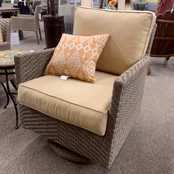 Alfresco Home Cornwall Deep Seating Swivel Glider at Jacobs Custom Living Spokane Valley WA, 99037 SKU: 46-1310 46-Vintage 46-Degas 426 Olefin Cushion