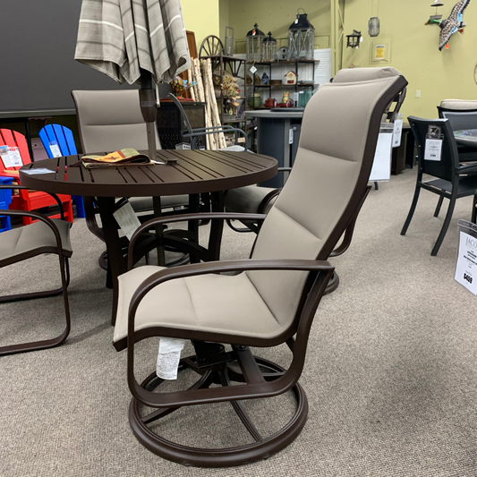 Woodard Cayman Isle Padded Sling High Back Swivel Rocker at Jacobs Custom Living Spokane Valley WA, 99037